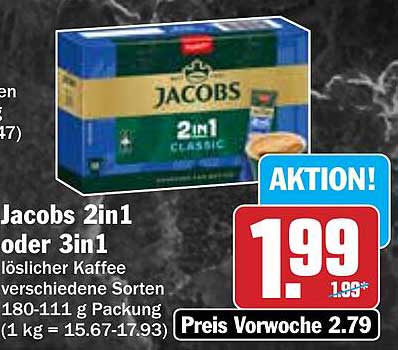 Jacobs 2in1 oder 3in1 löslicher Kaffee