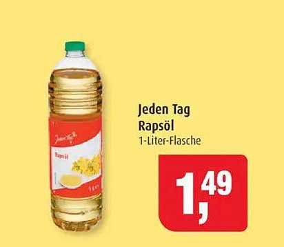 Jeden Tag Rapsöl 1-Liter-Flasche
