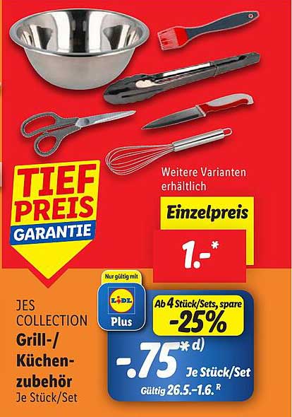 JES COLLECTION Grill-/Küchenzubehör - Je Stück/Set
