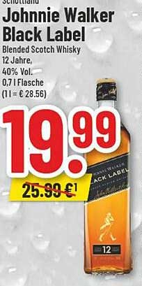 Johnnie Walker Black Label 12 Jahre - Blended Scotch Whisky