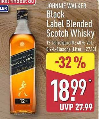 Johnnie Walker Black Label Blended Scotch Whisky 0,7 L
