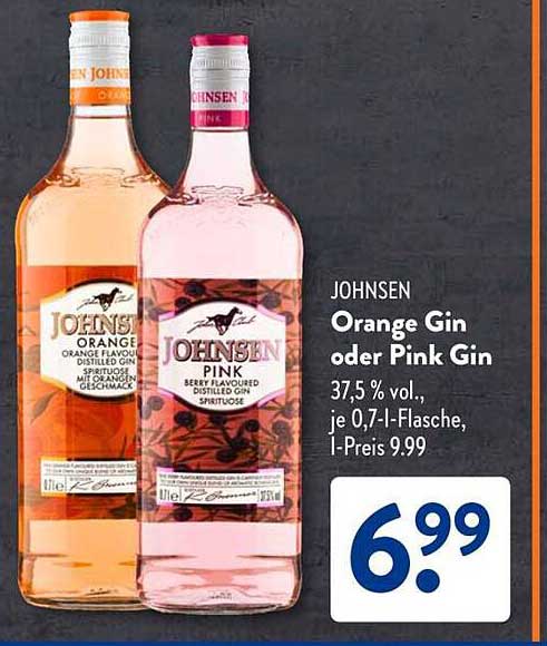 JOHNSEN Orange Gin oder Pink Gin