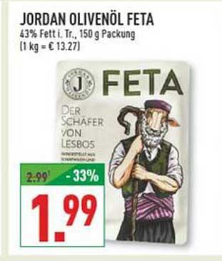 Jordan Olivenöl Feta 150 g