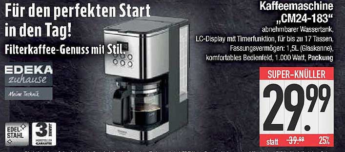 Kaffeemaschine „CM24-183“ mit abnehmbaren Wassertank
