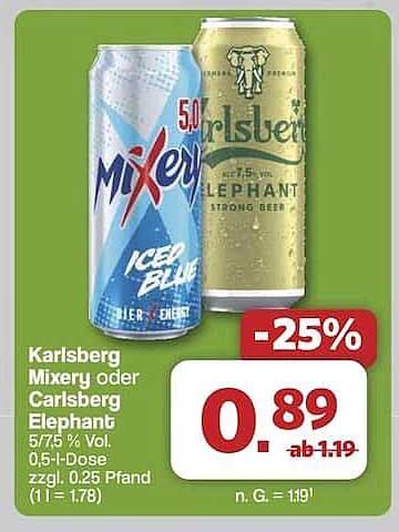 Karlsberg Mixery oder Carlsberg Elephant - Erfrischendes Angebot