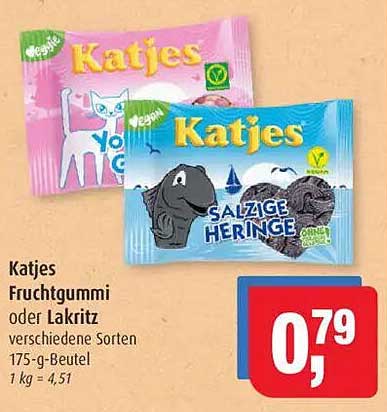 Katjes Fruchtgummi oder Lakritz 175-g-Beutel