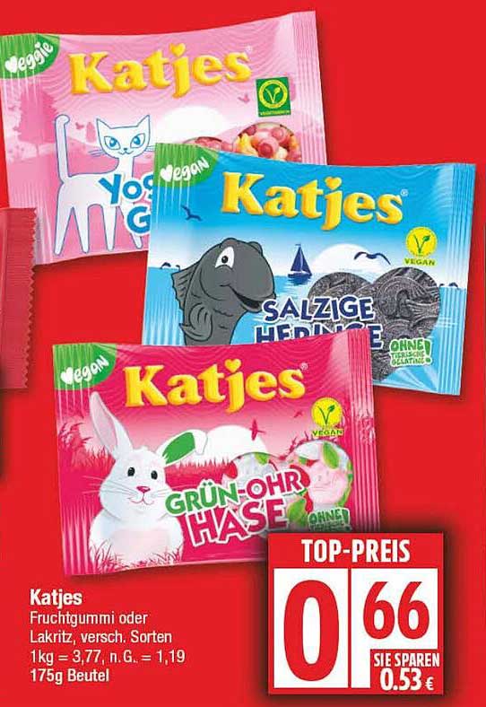 Katjes Fruchtgummi oder Lakritz, verschiedene Sorten