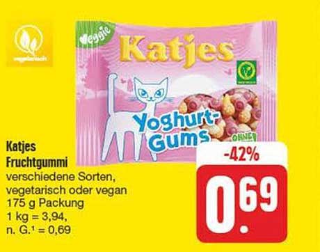 Katjes Fruchtgummi Yoghurt-Gums 175 g - Verschiedene Sorten, vegetarisch oder vegan