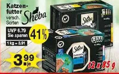 Katzenfutter verschiedene Sorten Sheba