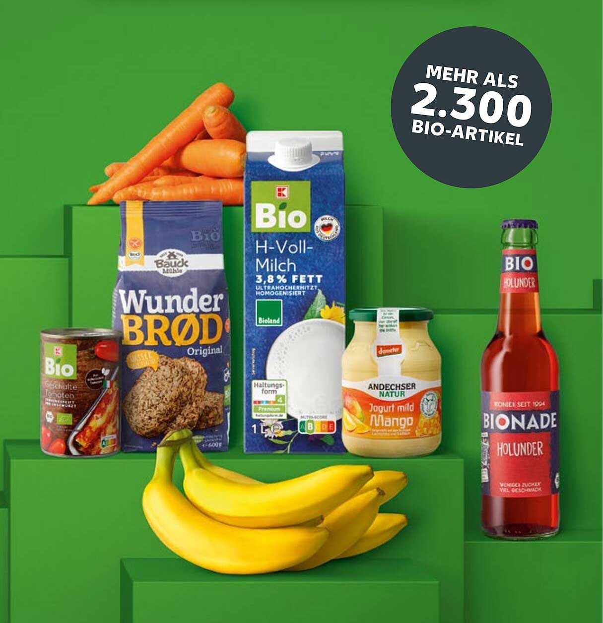 Kaufland Bio-Angebote: H-Vollmilch, Wunder Brød, und mehr!