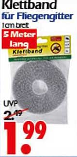 Klettband für Fliegengitter - 5 Meter lang