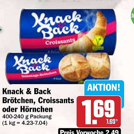 Knack & Back Brötchen, Croissants oder Hörnchen - 400-240 g Packung
