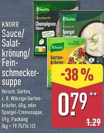 KNORR Sauce/Salatkrönung/Feinschmecker-Suppe