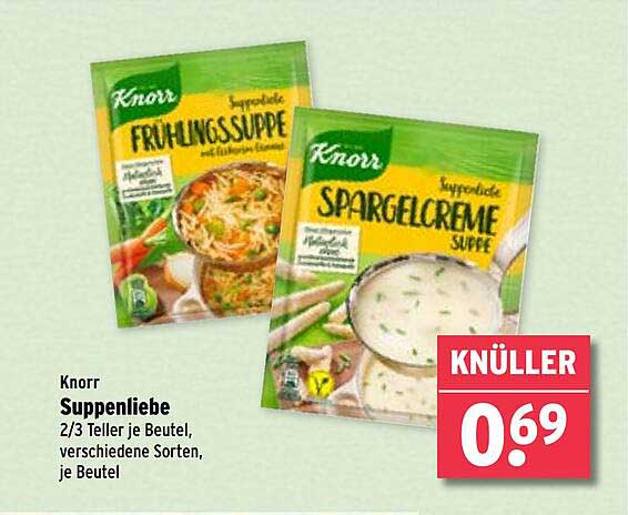 Knorr Suppenliebe - 2/3 Teller je Beutel, verschiedene Sorten