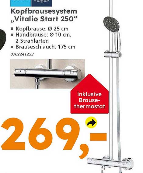 Kopfbrausesystem „Vitalio Start 250“