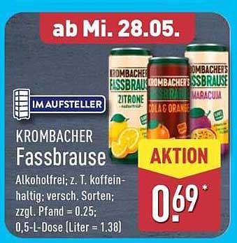 Krombacher Fassbrause – Erfrischung in verschiedenen Sorten