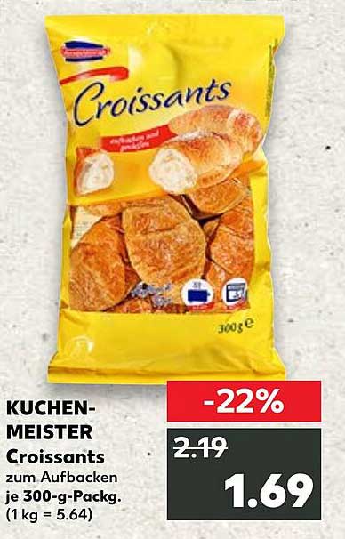 KUCHENMEISTER Croissants zum Aufbacken 300 g