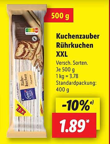 Kuchenzauber Rührkuchen XXL 500 g - Verschiedene Sorten