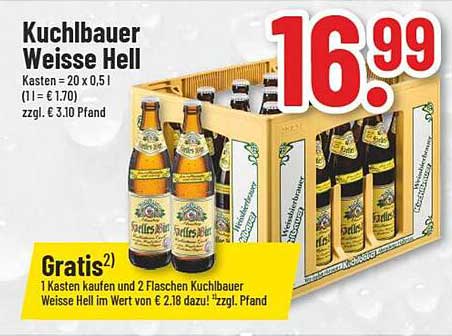 Kuchlbauer Weisse Hell im Kasten - Das perfekte Angebot für Bierliebhaber!