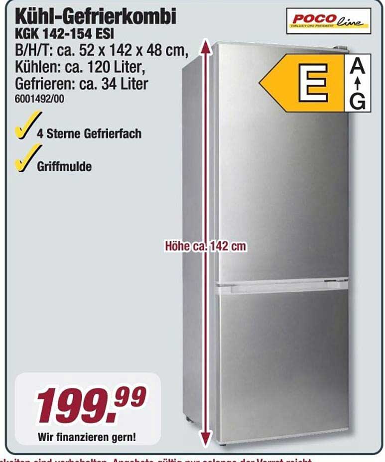 Kühl-Gefrierkombination KGK 142-154 ESI