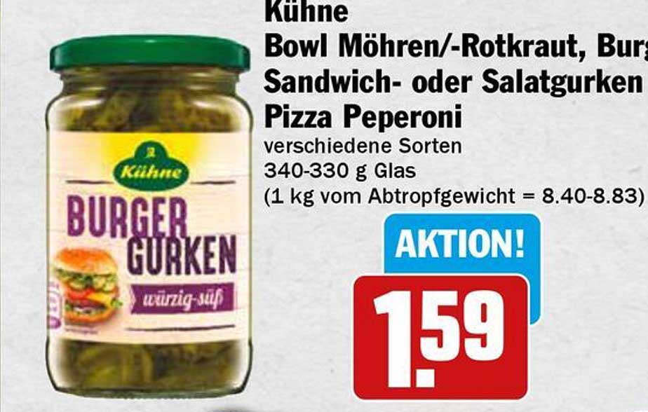 Kühne Burger Gurken - Würzig-süß