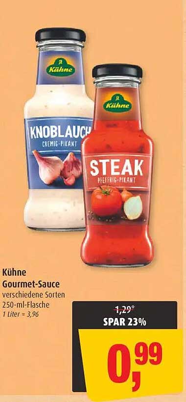 Kühne Gourmet-Sauce in verschiedenen Sorten