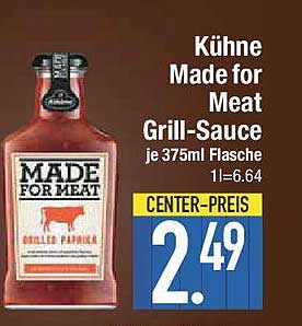 Kühne Made for Meat Grill-Sauce je 375ml Flasche