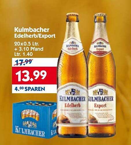 Kulmbacher Edelherb/Export 20 x 0,5 Ltr.