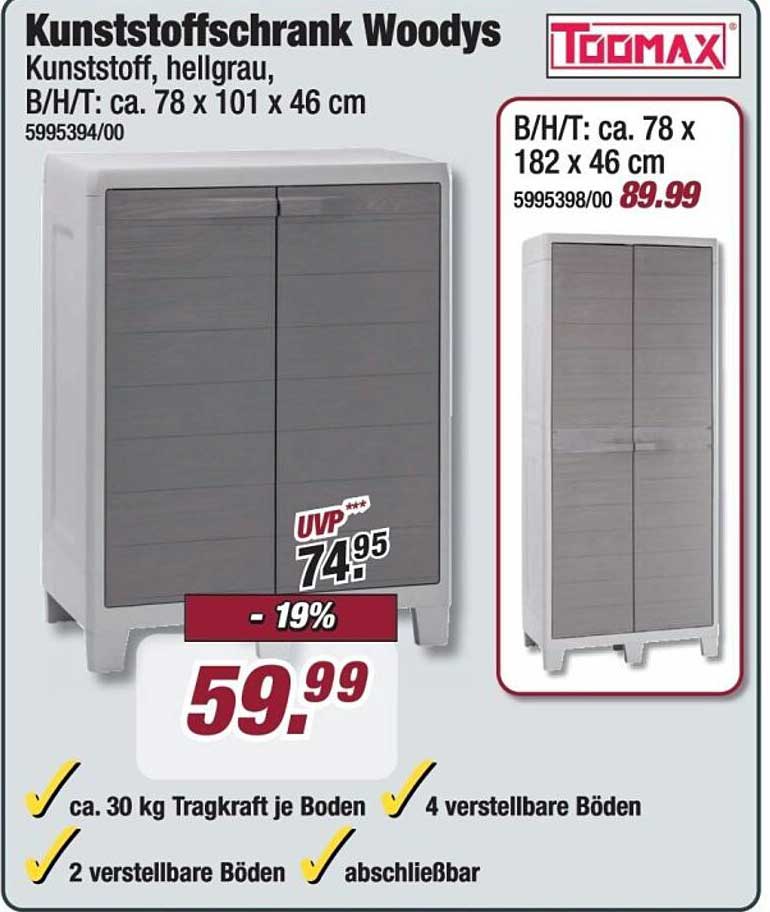 Kunststoffschrank Woodys