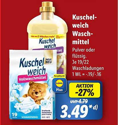 Kuschelweich Waschmittel - Pulver oder flüssig