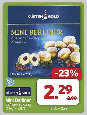 Küsten Gold Mini Berliner 324-g-Packung