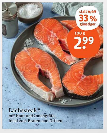 Lachssteak mit Haut und Innengrät, ideal zum Braten und Grillen