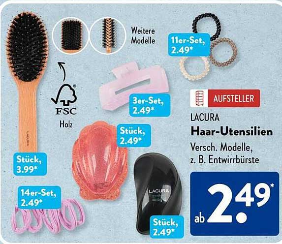 LACURA Haar-Utensilien – Vielseitige Modelle ab 2,49 €
