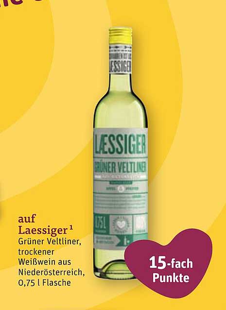Laessiger Grüner Veltliner, trockener Weißwein, 0,75 l Flasche