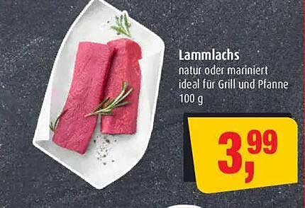 Lammlachs natur oder mariniert, ideal für Grill und Pfanne