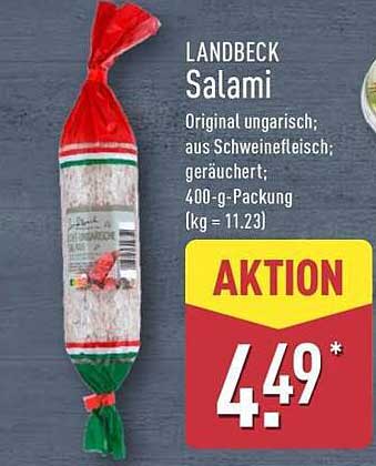 LANDBECK Salami - Original ungarisch, geräuchert, 400-g-Packung