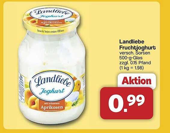 Landliebe Fruchtjoghurt – verschiedene Sorten im Angebot