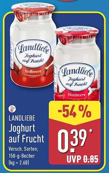 LANDLIEBE Joghurt auf Frucht - Erdbeere & Himbeere