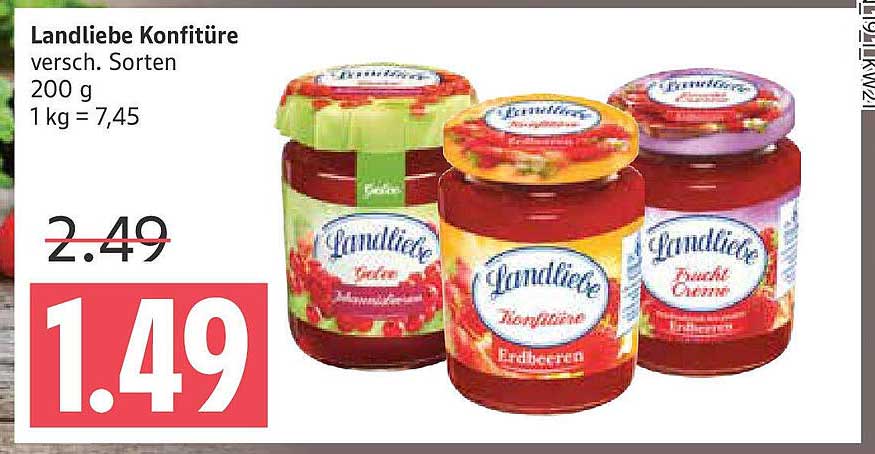 Landliebe Konfitüre verschiedene Sorten 200 g