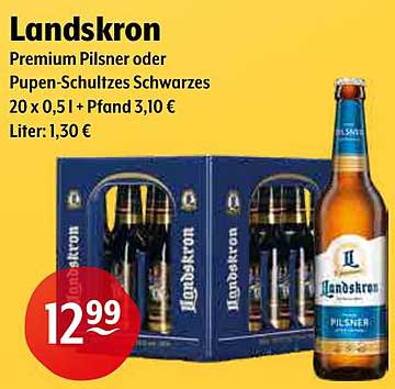 Landskron Premium Pilsner oder Pupen-Schultzes Schwarzes - 20 x 0,5 l