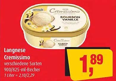 Langnese Cremissimo Bourbon Vanille – Verschiedene Sorten
