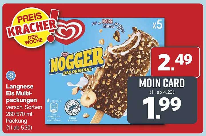 Langnese Eis Multipackungen NOGGER – Das Original