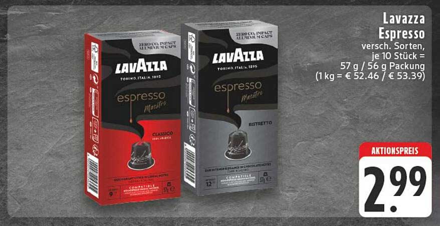 Lavazza Espresso - Vers. Sorten, je 10 Stück