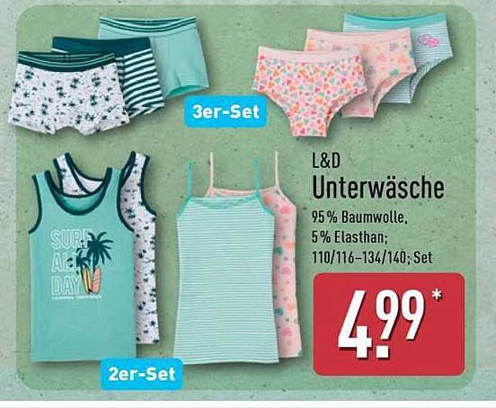 L&D Unterwäsche 2er-Set und 3er-Set