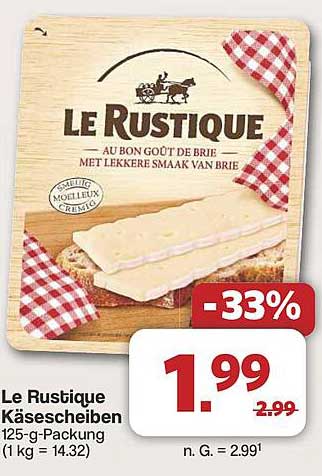 Le Rustique Käsescheiben 125-g-Packung