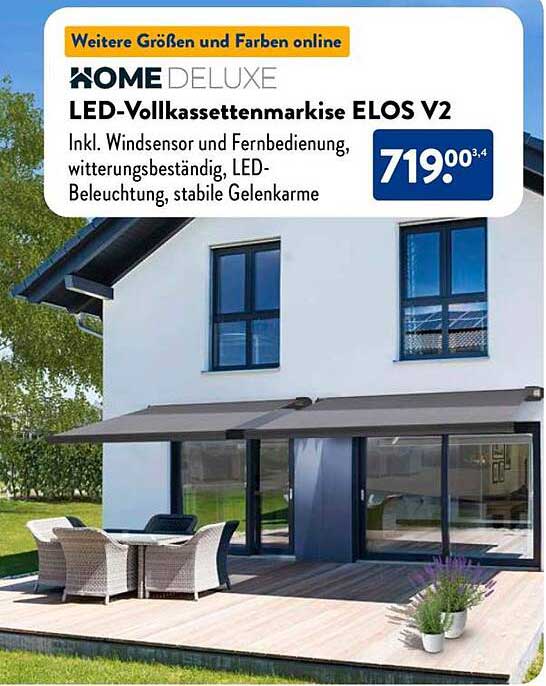 LED-Vollkassettenmarkise ELOS V2