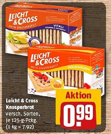 Leicht & Cross Knusperbrot - verschiedene Sorten, je 125-g-Packung