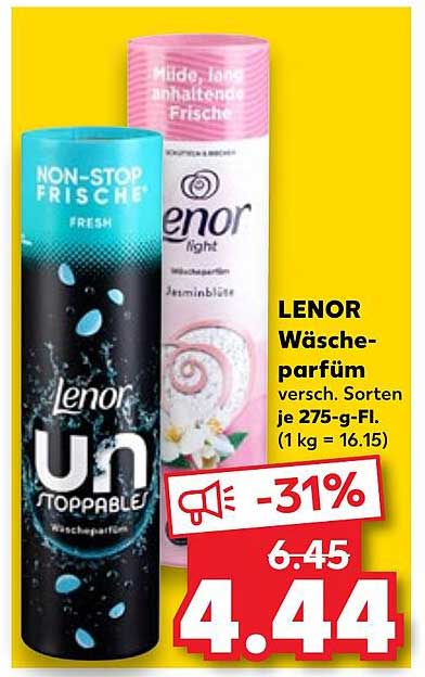 LENOR Wäscheparfüm versch. Sorten 275-g-FI. (1 kg = 16.15)