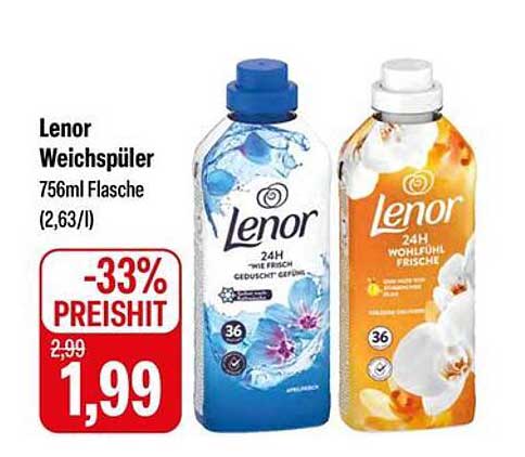 Lenor Weichspüler 756ml Flasche (2,63€/l)