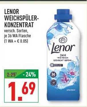 LENOR WEICHSPÜLER-KONZENTRAT - Verschiedene Sorten, je 36 WA Flasche